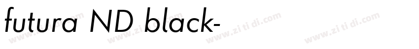 futura ND black字体转换
